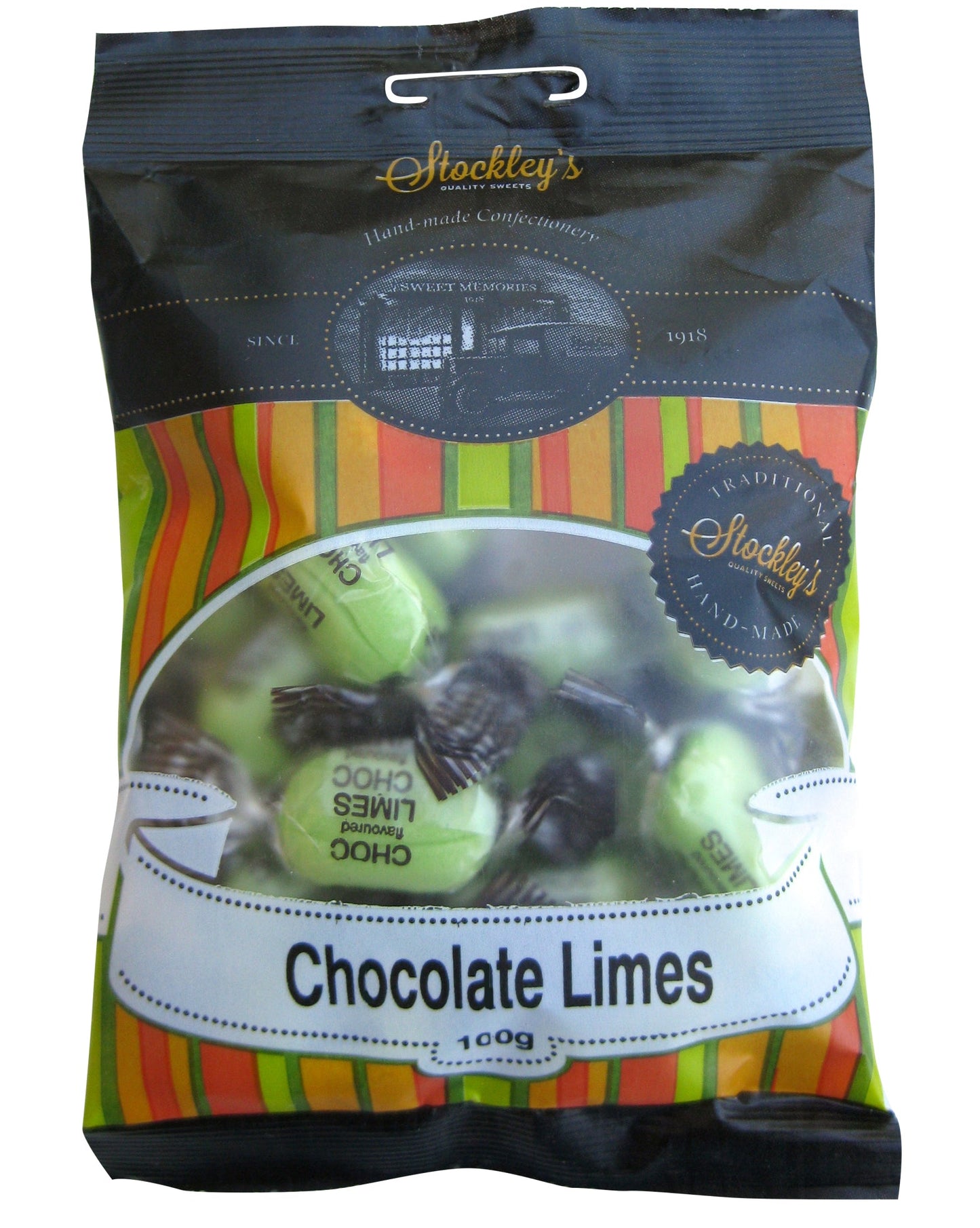 Wholesale Stockley's Chocolate Limes, Bag 3.5oz (100g)- Bulk