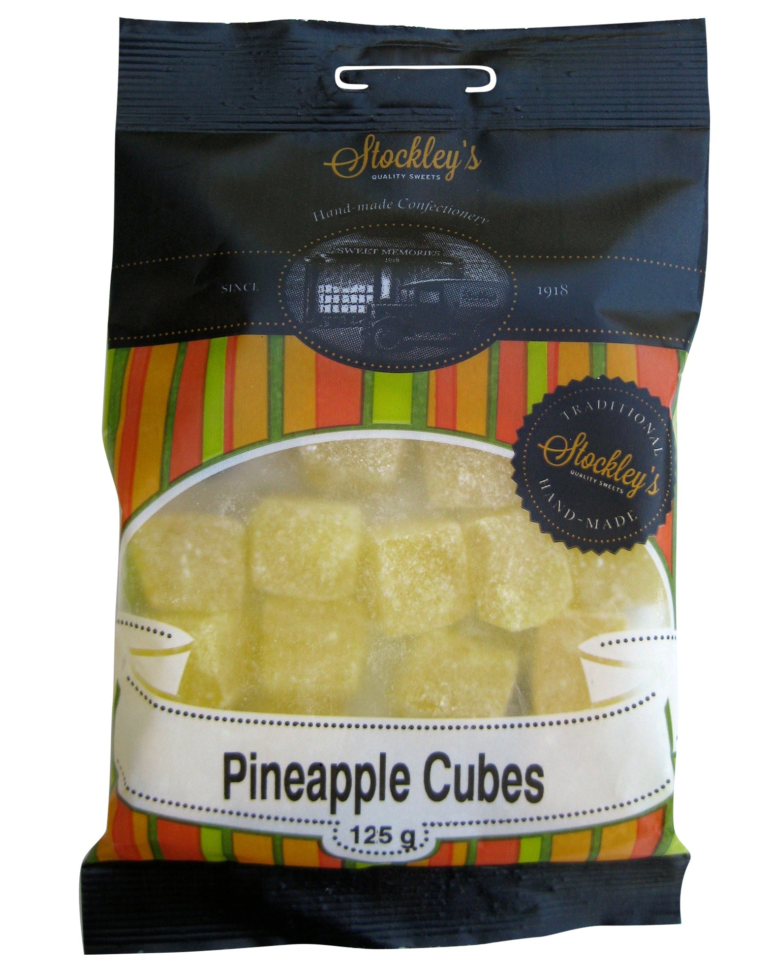 Wholesale Stockley's Pineapple Cubes, Bag 4.4oz (125g)- Bulk