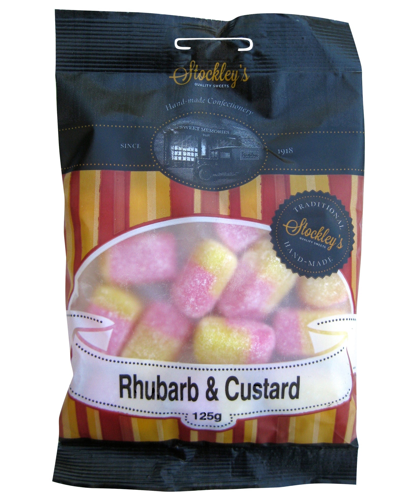 Wholesale Stockley's Rhubarb & Custard, Bag 4.4oz (125g)- Bulk