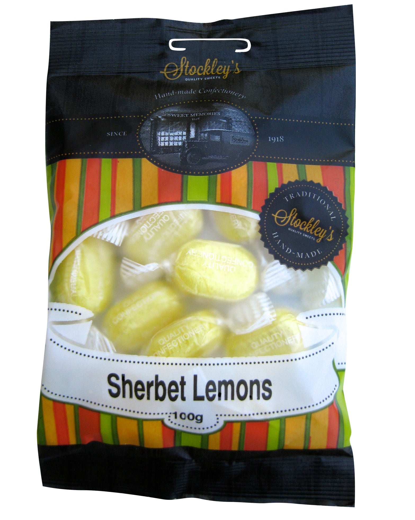 Wholesale Stockley's Sherbet Lemons, Bag 3.5oz (100g)- Bulk