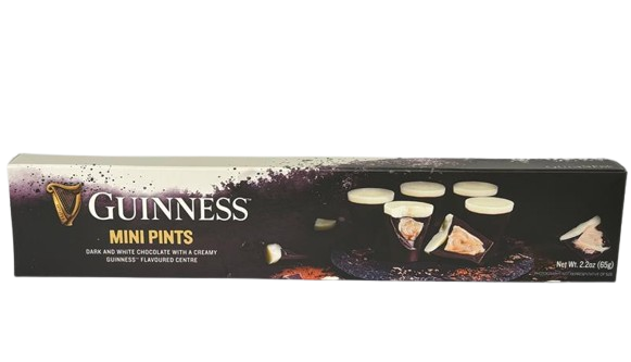 Wholesale Guinness Dark & White Chocolate Mini Pints Stick Pack 2.29oz (65g)- Bulk