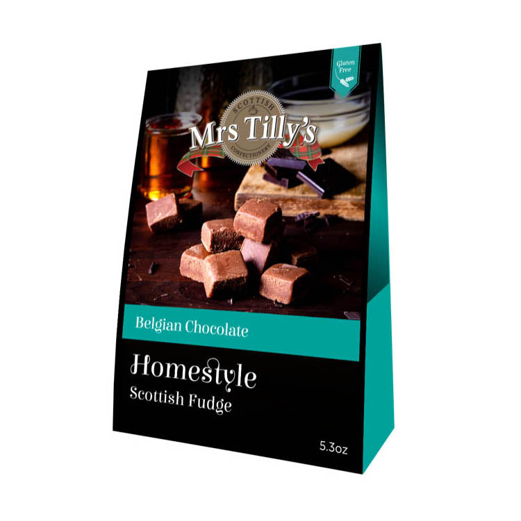 Wholesale Mrs. Tilly's Belgian Chocolate Fudge, Carton 5.29oz (150g)- Bulk