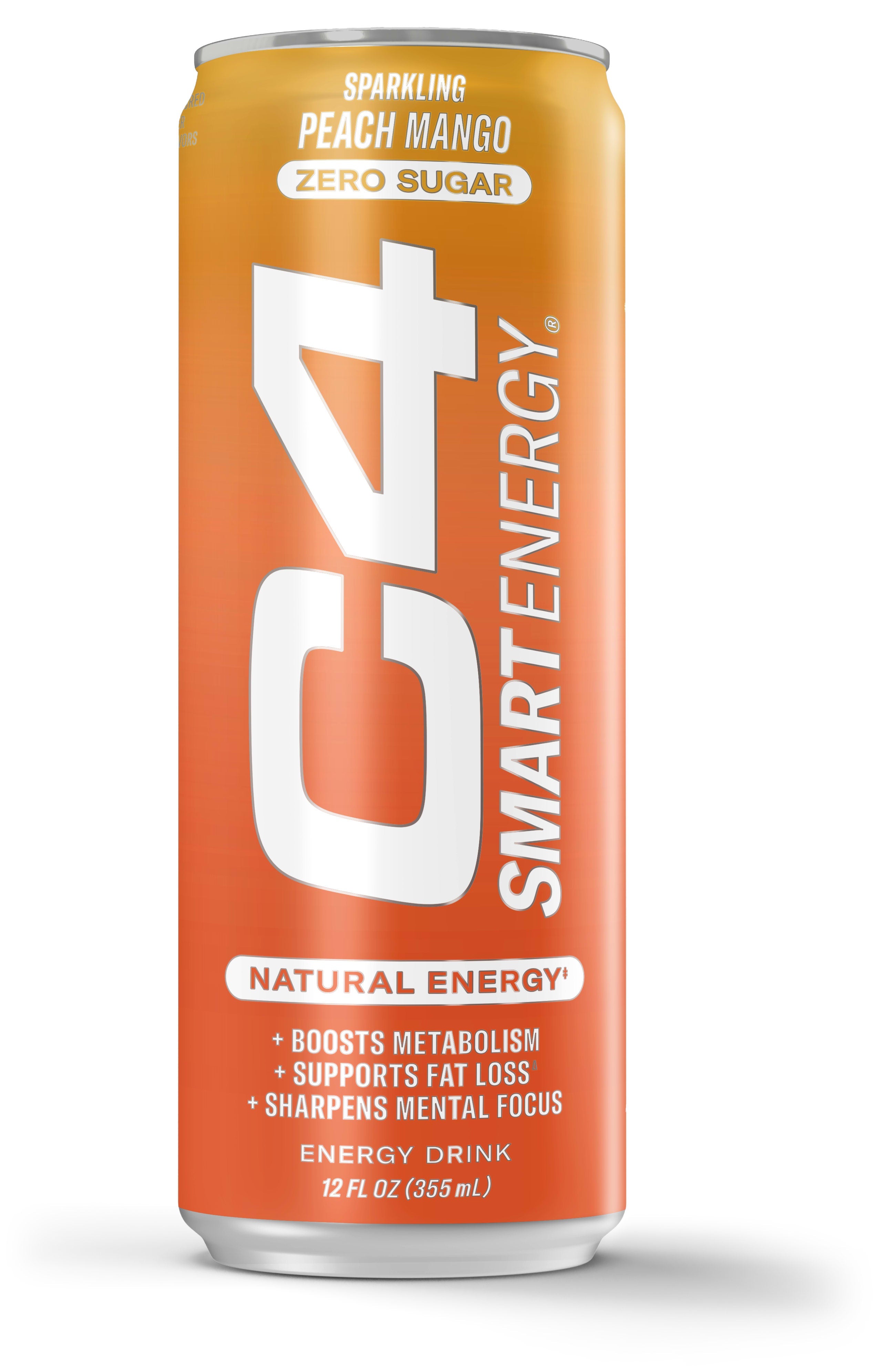 C4 Smart Energy 12/12 Oz Peach Mango Nectar