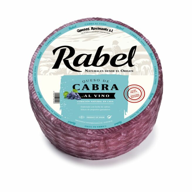 Wholesale Rabel Cabra al Vino Goat Cheese with Wine Cheese 7 lb- Bulk
