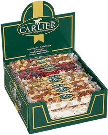 Carlier 27 Assorted Deluxe Nougat Bars in Display 3.5 OZ