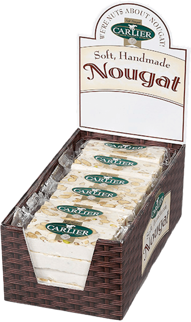 Wholesale Individually Wrapped Nougat Bars W/Vanilla, Almonds, Pistachios And Honey In 1.76 Oz / 50G Display- Bulk