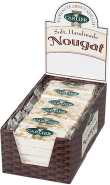Wholesale 30 Individually Wrapped Nougat Bars with Vanilla, Almonds, Pistachios, and Honey in Display 1.76 OZ- Bulk