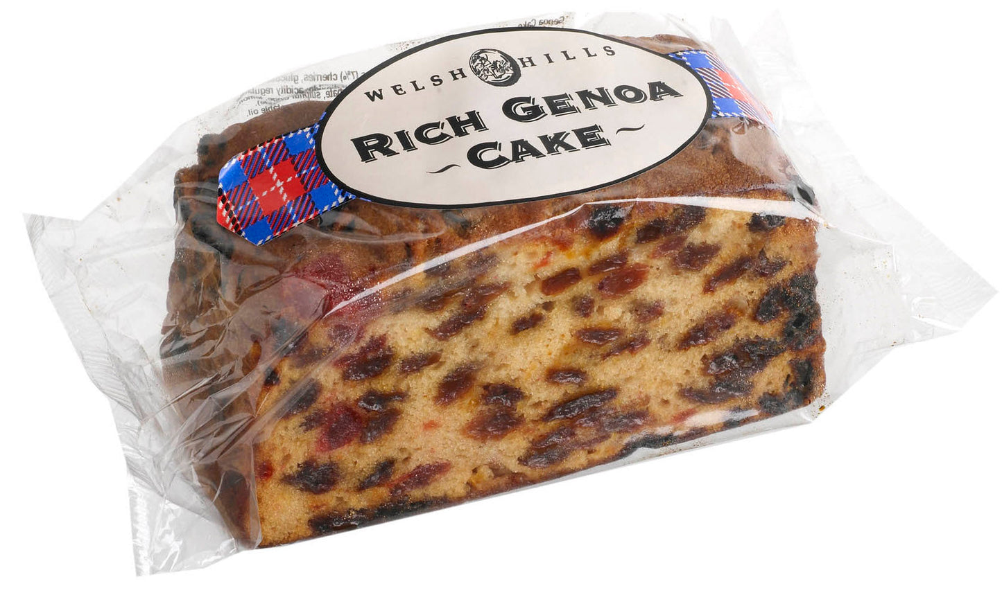 Wholesale Welsh Hills Gluten Free Rich Genoa Fruit Cake Slab 14.1oz (400g)- Bulk