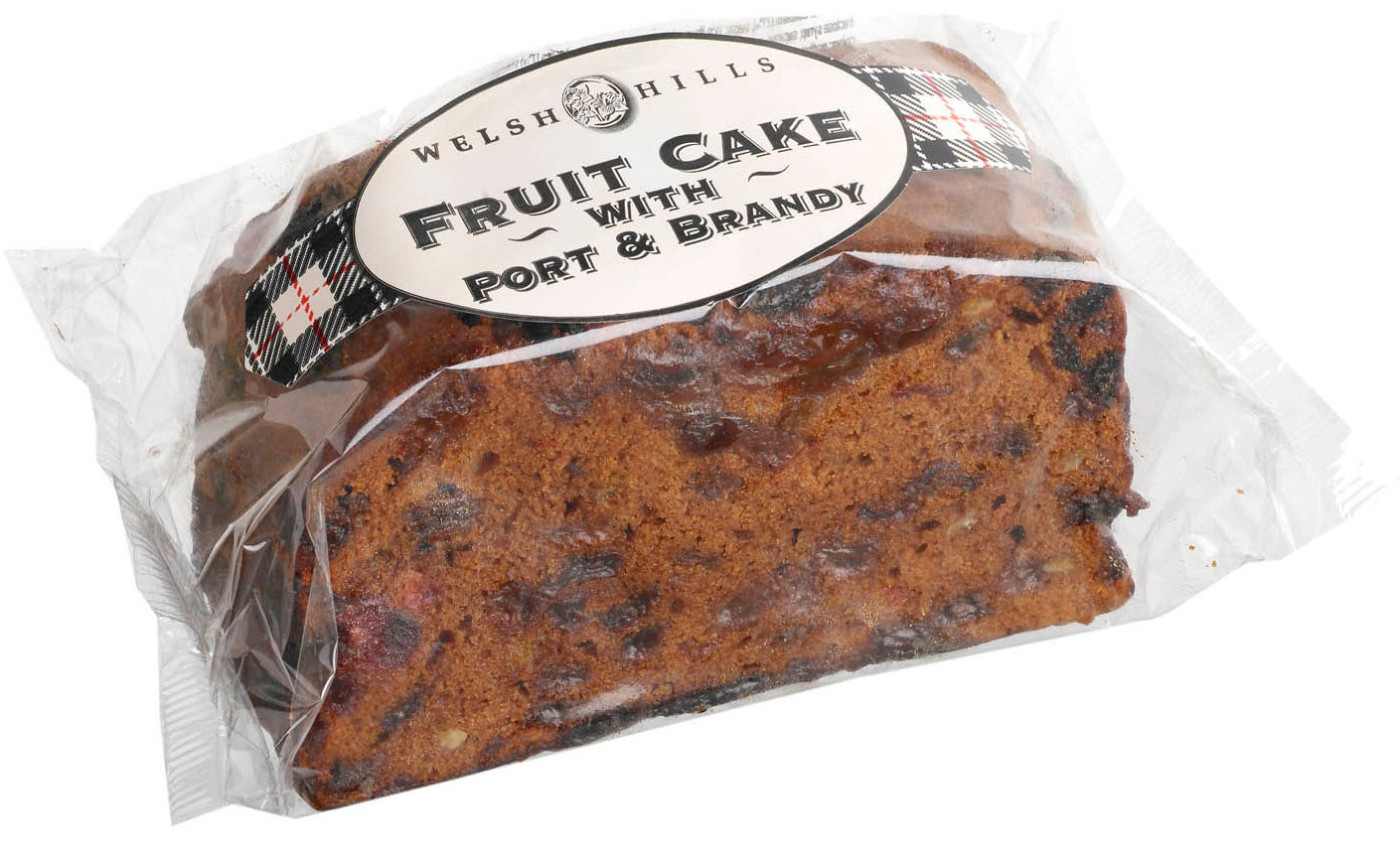 Wholesale Welsh Hills Gluten Free Port & Brandy Fruit Cake Slab 14.1oz (400g)- Bulk
