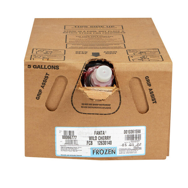 Fanta Wild Cherry Soda Syrup Frozen 5 Gal Bag-In-Box