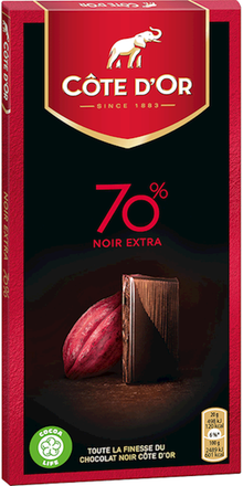 Cote D'Or Chocolate Bar Noir de Noir Dark Intense 70% Cocoa 3.5 OZ