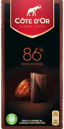 Wholesale Cote D'or Tablet Noir De Noir (Dark) Intense 86% Cocoa 3.5 Oz.- Bulk