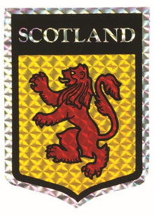 Wholesale Sticker- Scottish Shield Metallic Vinyl x 12- Bulk