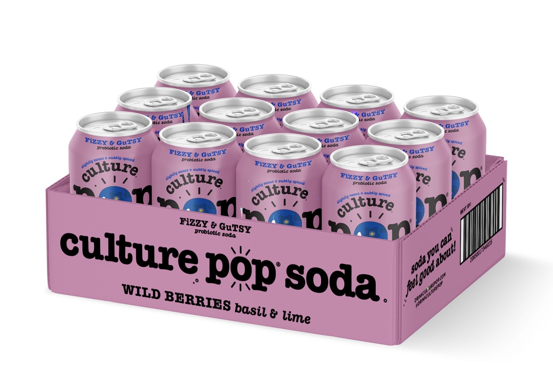 Wholesale Culture Pop 12/12 Oz Wild Berry-12 Ct Case Bulk