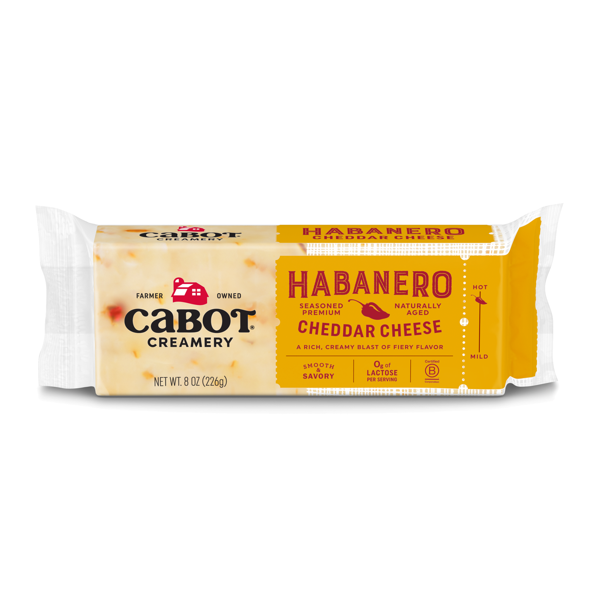 Cabot Habanero Cheddar Cheese 8oz 12ct