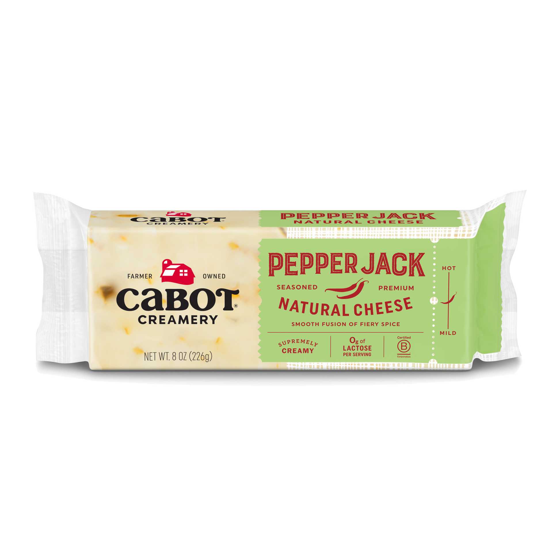 Wholesale Cabot Pepper Natural Jack Cheese 8 oz- Bulk