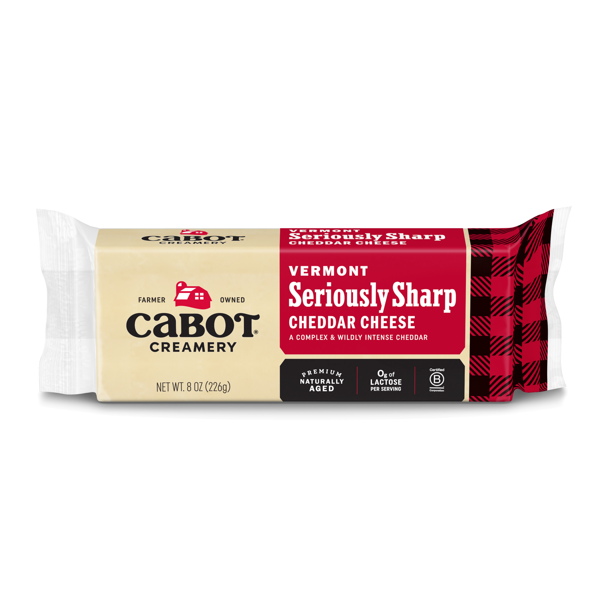 Cabot Seriously Sharp White Cheddar Cheeses Bar 8 oz