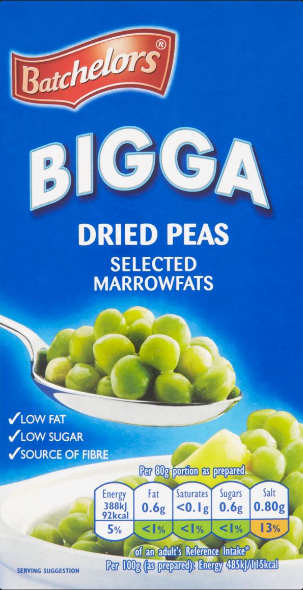 Wholesale Batchelors Bigga Dried Peas 8.8oz (250g)- Bulk