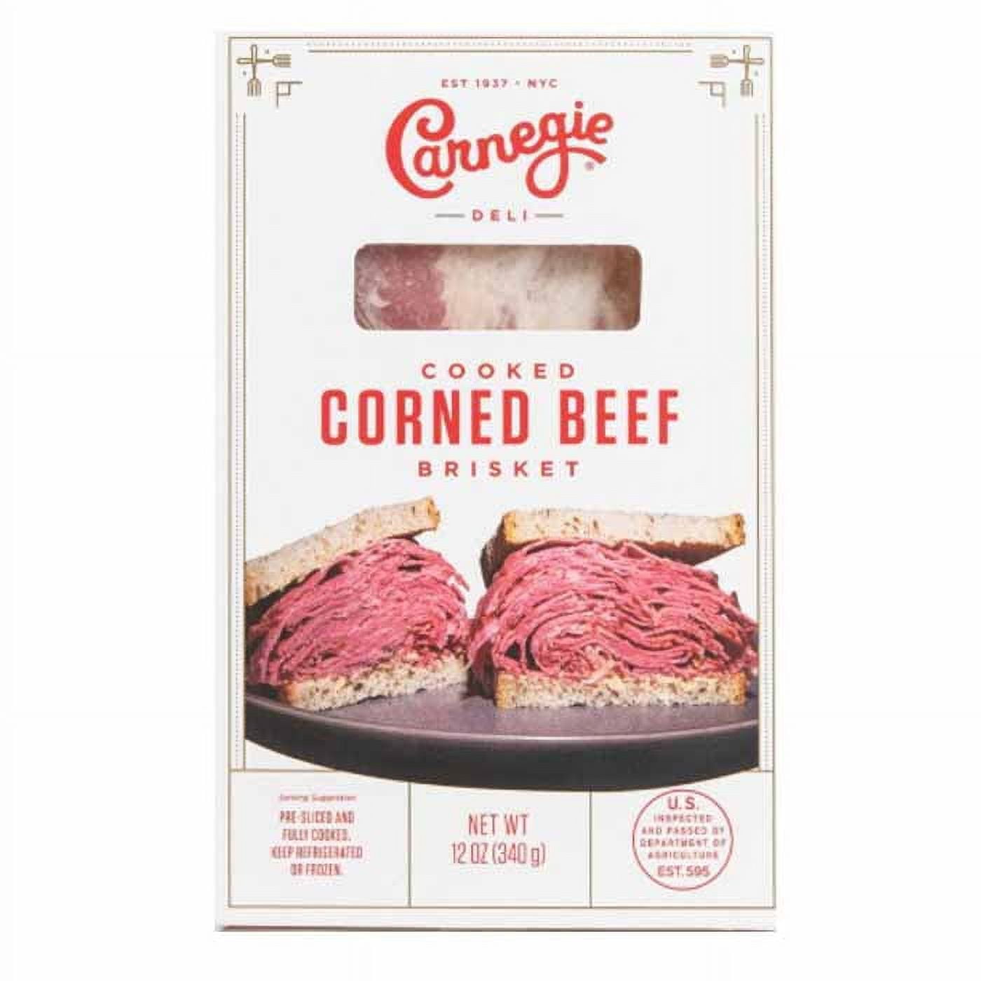 Carnegie Deli Beef Corned Pre Sliced 12oz 12ct