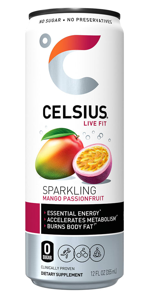 Wholesale Celsius 12/12 Oz Sparkling Mango Passion Fruit-12 Ct Case Bulk