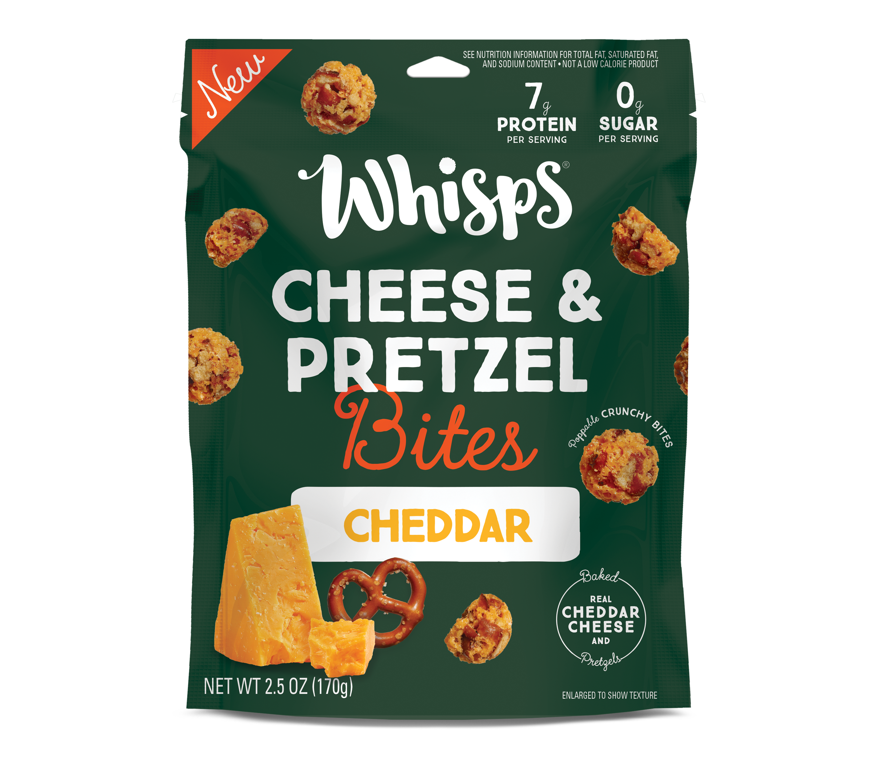 Whisps Cheddar Cheese & Pretzel Bites 2.5 Oz
