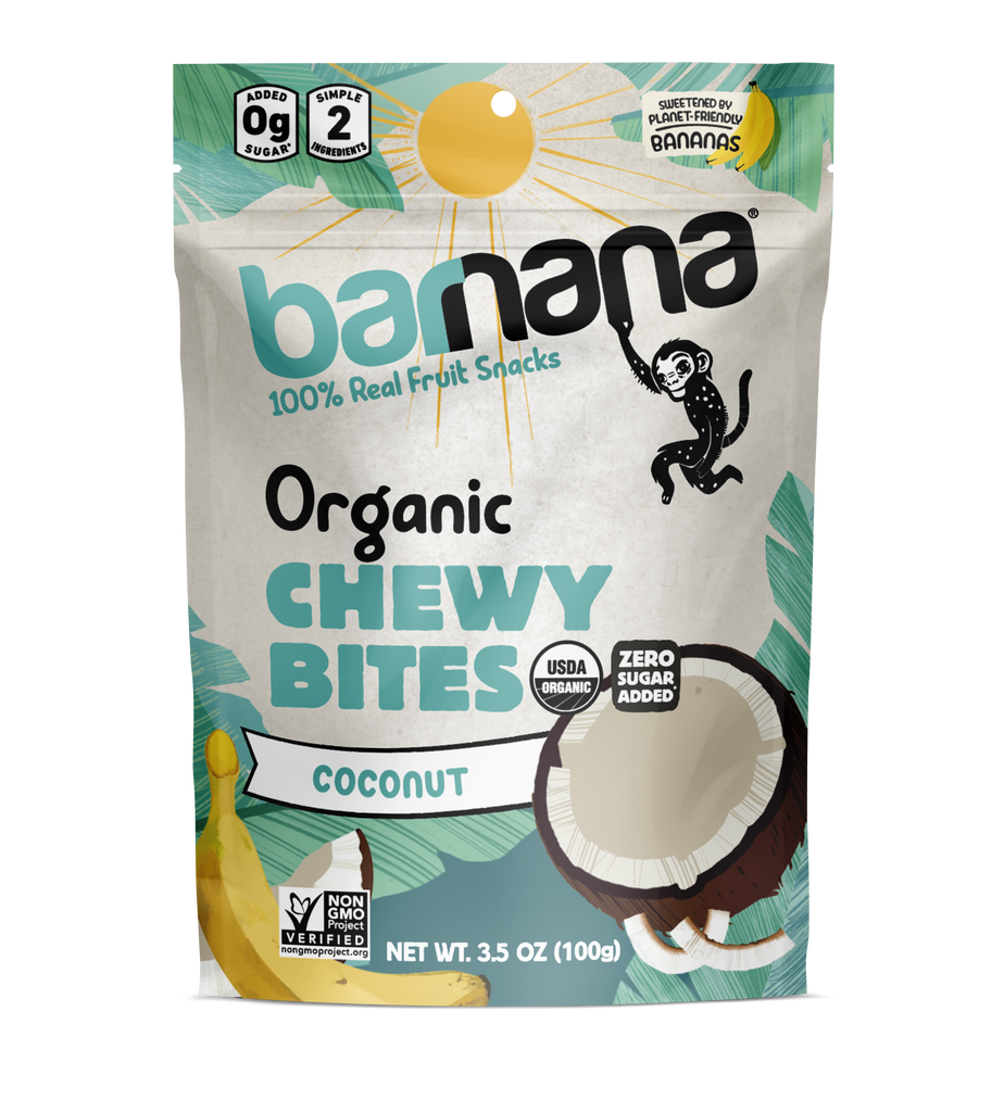 Barnana Organic Chewy Banana Bites Coconut 3.5 Oz