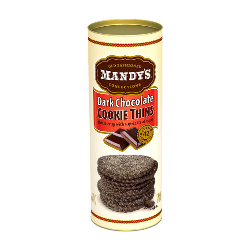 Wholesale Mandy'S Dark Chocolate Cookie Thins 4.6 oz Can Bulk