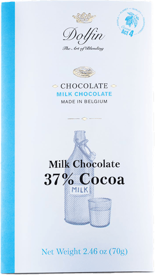 Dolfin 70 Gr Milk Bar (37% Cocoa) 2.5 Oz