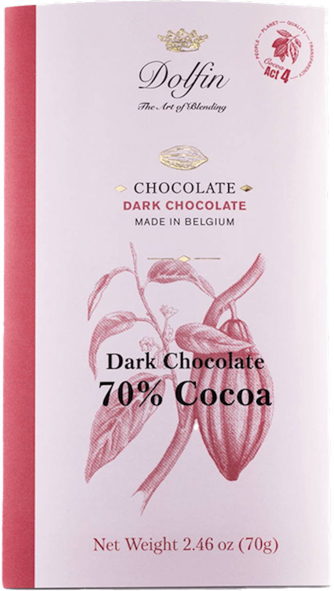 Wholesale Dolfin 70 Gr Extra Dark Bar (70% Cocoa) 2.5 Oz-15 Ct Case Bulk