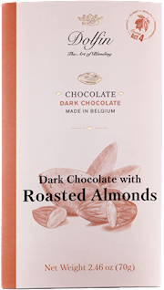 Wholesale Dolfin 70 gr Bar Dark w/almonds (60% cocoa) 2.5 oz- Bulk