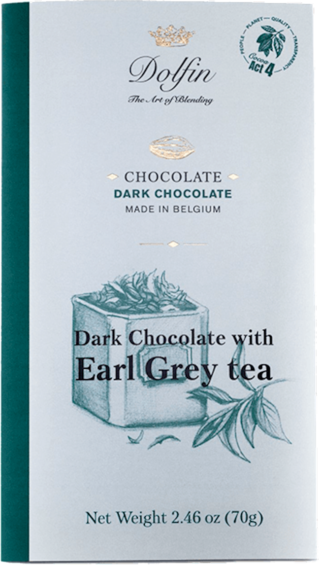 Dolfin 70 Gr Dark With Earl Grey Tea (60% Cocoa) 2.5 Oz