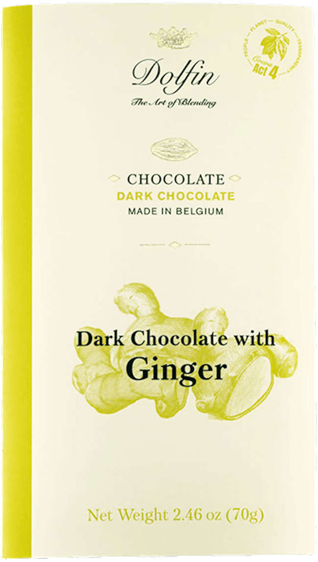 Dolfin 70 Gr Dark With Fresh Ginger(60% Cocoa) 2.5 Oz