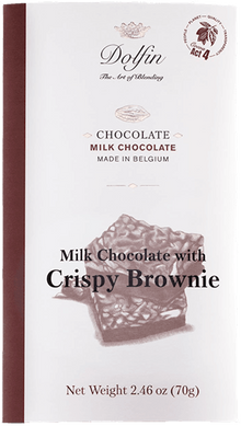 Dolfin 70 gram Milk Bar with Crispy Brownie 2.5 OZ