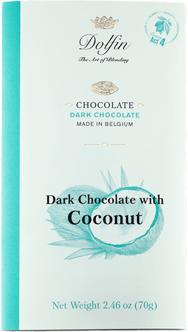 Dolfin 70 Gr Dark Bar With Coconut 2.5 Oz