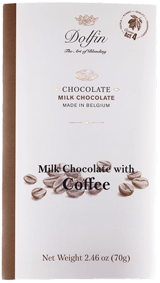 Dolfin 70 Gr Milk Bar With Coffee 2.5 Oz