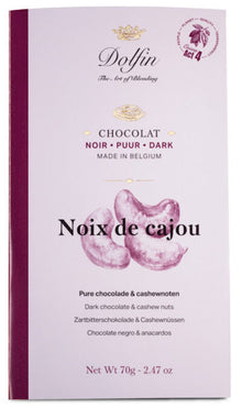 Dolfin 70 grams Dark Chocolate with Cashew Nuts 2.5 OZ