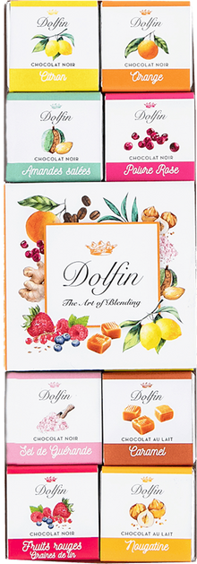 Wholesale Dolfin Chocolates 24 Pc Box With Neopolitans-Panache (Variety Pack) 3.8 Oz- Bulk
