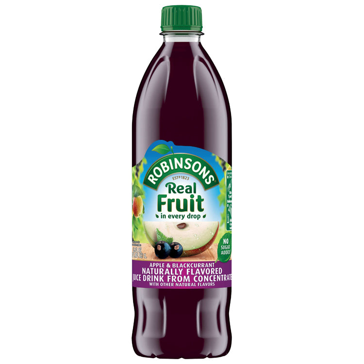 Wholesale Robinsons Apple & Blackcurrant Squash (No Added Sugar) 33.8fl.oz (1 ltr)- Bulk