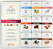 Dolfin Clear Gift Box with 27 Assorted 0.35 Ounce Bars 9.5 OZ