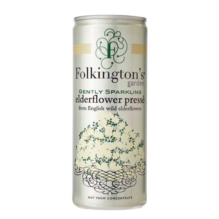 Wholesale Folkington's Elderflower Presse, Can 8.5floz (251ml)- Bulk