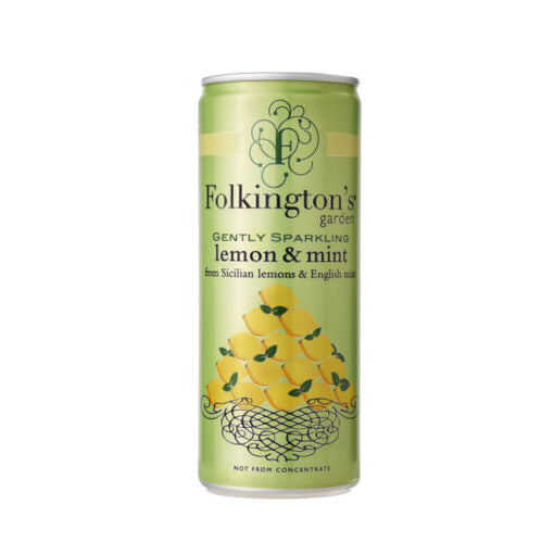 Wholesale Folkington's Lemon & Mint Presse, Can 8.5floz (251ml)- Bulk