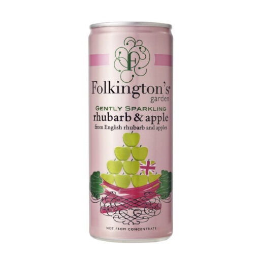 Wholesale Folkington's Rhubarb & Apple Presse, Can 8.5floz (251ml)- Bulk