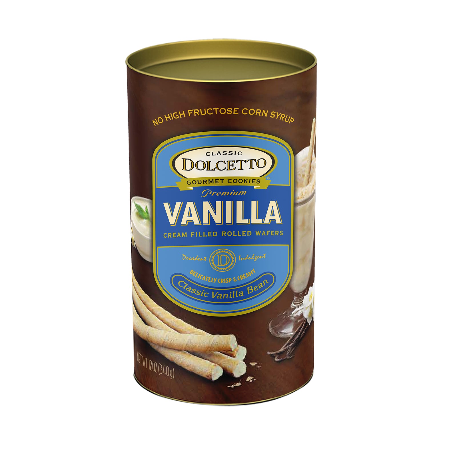 Wholesale Dolcetto Vanilla Wafer Rolls (12 Oz Canister) Bulk