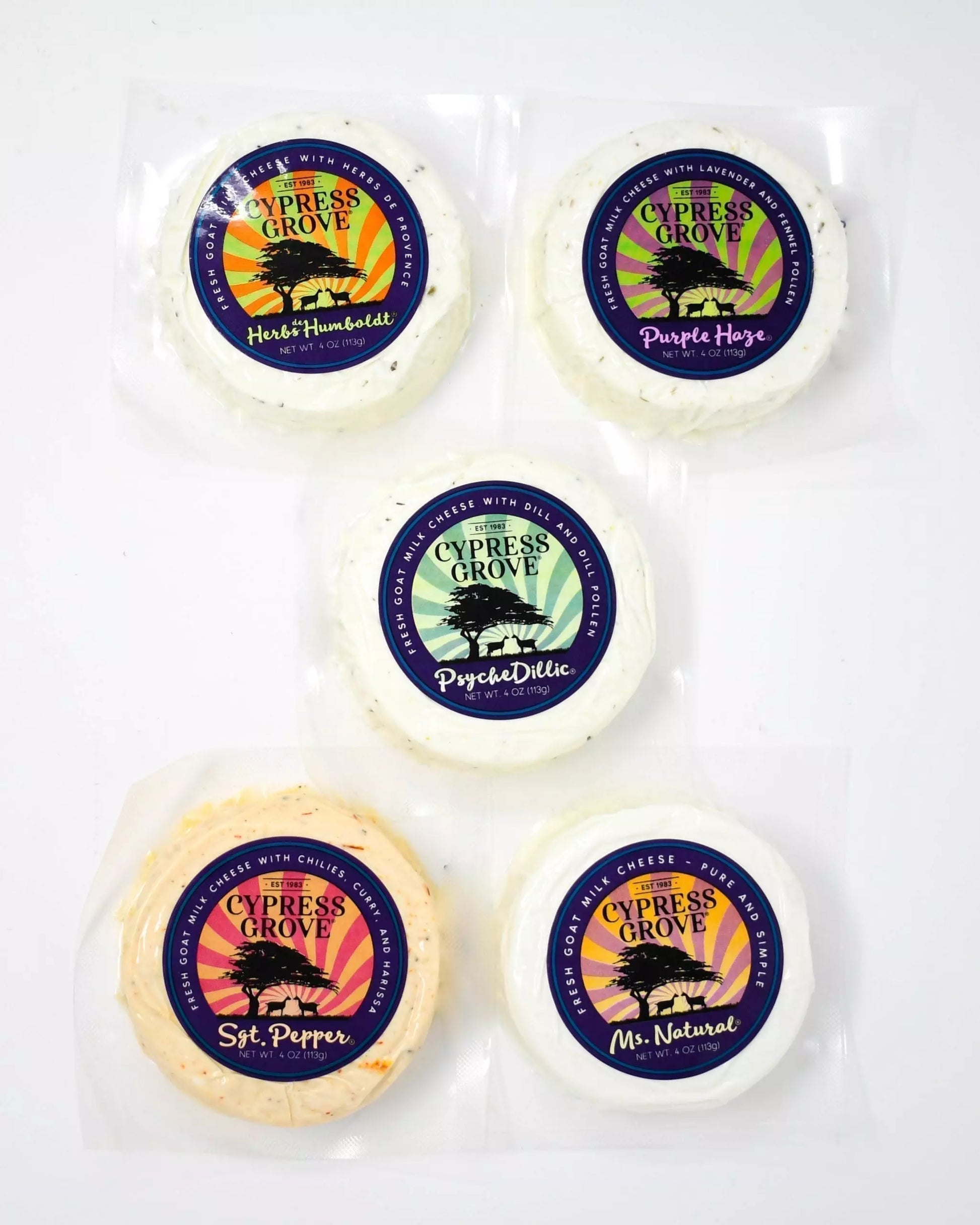 Wholesale Flash Back Assorted Chevre Cheese 4 OZ- Bulk