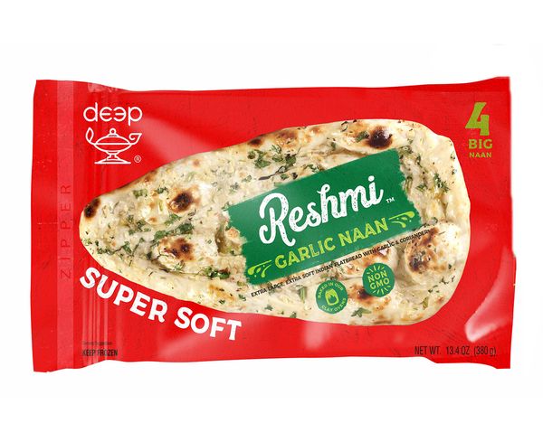 Wholesale Deep Reshmi Garlic Naan (4P) 13.4 Oz-24 Ct Case Bulk