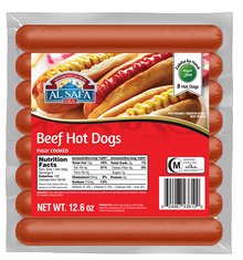 Wholesale Al Safa Halal Beef Hot Dogs 12.6oz- Bulk