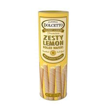 Wholesale Dolcetto Zesty Lemon Wafer Rolls Tin 3 oz Bag- Bulk
