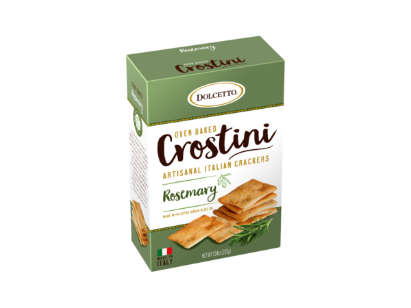 Wholesale Dolcetto Rosemary Crostini Crackers Box 7.05 oz Bag- Bulk