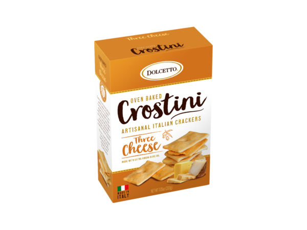 Wholesale Dolcetto Crostini Crackers Three Cheese Bulk