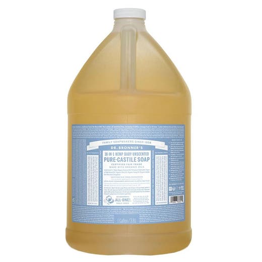 Wholesale Dr. Bronner s 18-In-1 Hemp Pure-Castile Soap Baby Unscented 3.8L- Bulk